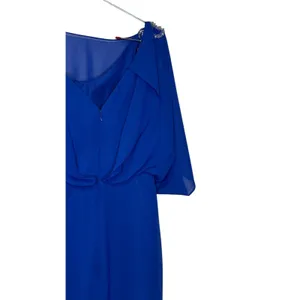 JJ's House Womens Mini Dress Blouson‎ Chiffon 3/4SleeveRoyal Blue Size 4 NWT thumbnail 9