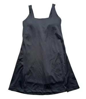 🆕Old Navy Active Black PowerSoft Square Neck Athletic Dress thumbnail 3