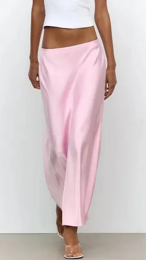 ZARA Satin Midi Skirt thumbnail 4
