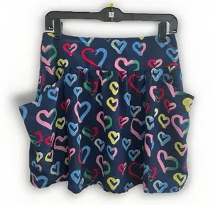 NEW Urban Outfitters mini skirt heart Rainbow Colorful size 2 thumbnail 2