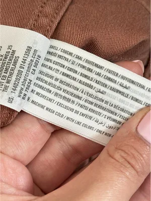 Abercrombie & Fitch Cropped Utility Jacket Dusty Rose Canvas XS thumbnail 8