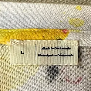 ANTHROPOLOGIE Vintage Flowers & Lemons T-Shirt by MEADOW RUE ~ Women's LARGE thumbnail 7