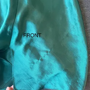 Emerald Green Satin Midi Slip Dress Lace Vintage Size Medium Lingerie Nightie thumbnail 6