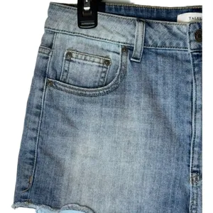 Talula Aritzia Shorts Womens 30 Blue Denim Medium‎ Wash High Rise Raw Hem Jean thumbnail 4
