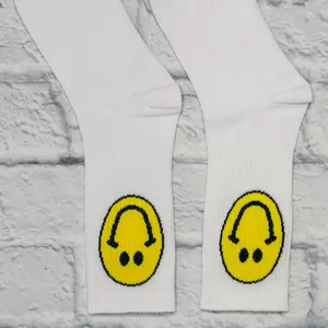 White Smiley Face Socks thumbnail 1
