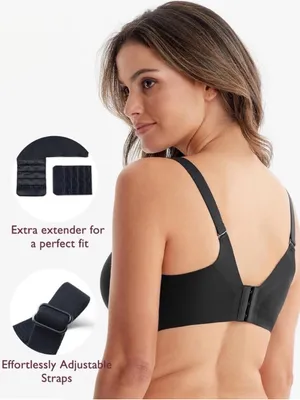 Momcozy Nursing Bra Black Size Medium Brand New thumbnail 2