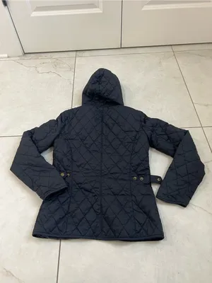 Barbour Navy Blue Millfire Quilted Jacket Size 4 US thumbnail 4