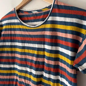 Madewell Whisper Cotton Crewneck T-Shirt in Lennie Stripe Multicolor‎ thumbnail 3