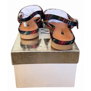 Matiko Lori Tartan Plaid Slingback Pointed Toe Flats Women’s 37 NIB Modern thumbnail 5