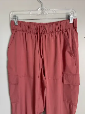 OLD NAVY Rust Orange Cargo Lightweight Jogger Pants Sz M thumbnail 2