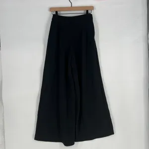 Shein Palazzo Crepe Pants Womens XS Black Pleated Side Zip‎ High Rise Wide Leg thumbnail 7