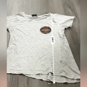 Harley Davidson Sturgis Route 12 Light Heather Gray Short Sleeve Shirt‎ Size M thumbnail 9