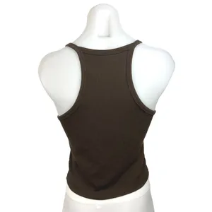 Outdoor Voices SuperForm Brown Ribbed Sleeveless Cami Camisole Crop Tank Top M thumbnail 5