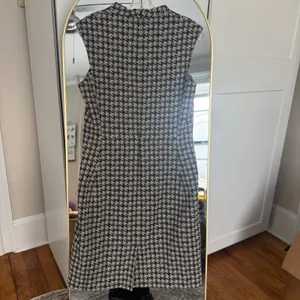 MM.LaFleur Aditi 2.0 Black Ivory Houndstooth Sheath Dress Size‎ 12 thumbnail 4