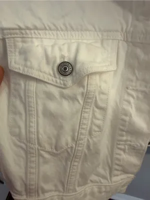 Abercrombie & Fitch White Denim Jacket thumbnail 6