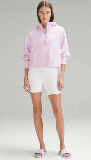 Lululemon Scuba Oversized Half-Zip Hoodie Meadowsweet Pink XS/S thumbnail 2