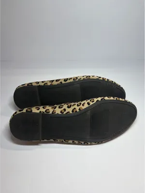 Old Navy Women’s Leopard Print Knit Ballet Flats Size 11 Tan Black thumbnail 7
