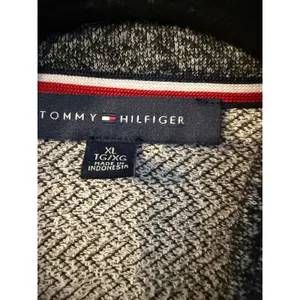 Tommy Hilfiger Womens Grey Military Knit Blazer Jacket Gold Crest‎ Buttons XL thumbnail 2