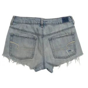 American Eagle Hi-Rise Festival Pocket Ripped Denim Jean Shorts Size 6 thumbnail 3