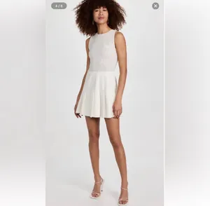 Alice + Olivia Chara Faux Leather Pleated Mini Dress thumbnail 3