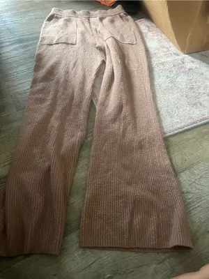 Athleta felicity ribbed Wide Leg Pants Brown Stretchy Knit Relaxed Athleisure thumbnail 11