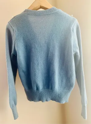 Blue Pearl-embellished Cardigan thumbnail 3
