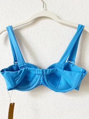 Skims Signature Swim Strapless Underwire Top Tide Size Small thumbnail 2