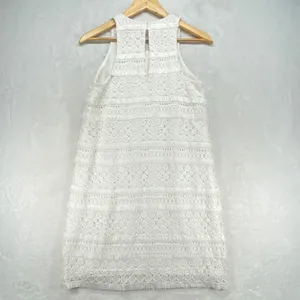 Lilly Pulitzer White‎ Lace Dress Sleeveless Party Cocktail Mini Size 2 - flaw thumbnail 8