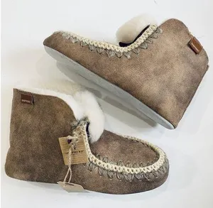 Shepherd 100% sheepskin suede slippers Brown Size 6 thumbnail 1