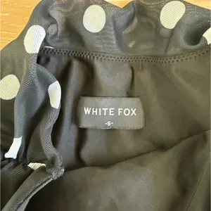 White Fox Strapless Mini Dress Dotty Champagne House Size S Black White thumbnail 3
