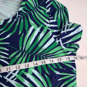 Old Navy NWOT Green Palm‎ Leaf Tropical Knit T-Shirt Dress Navy Blue 511900-09 L thumbnail 7