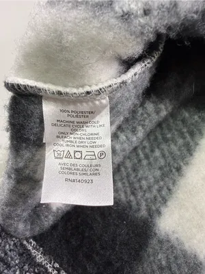LOFT Black & White Buffalo Check Teddy Pullover Jacket thumbnail 6