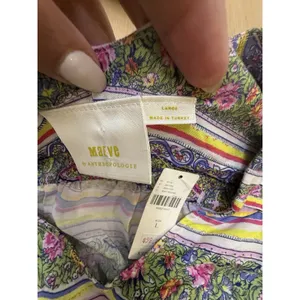 NWT Anthropologie Maeve Ceresco Peasant Boho Floral Blouse Top V-Neck Large 2413 thumbnail 8