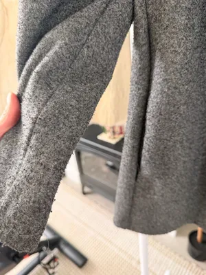 Zara Women’s Basic Gray Open Long Mid Coat Fall Winter Jacket Size Small thumbnail 4
