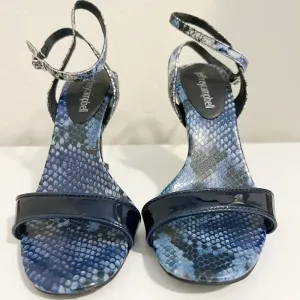 JEFFREY CAMPBELL Navy Blue Strappy Heel Sandals size 6.5‎ thumbnail 2