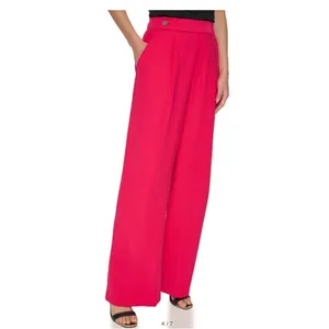 DKNY Frosted Wide Leg Twill‎ Trousers Size 2 thumbnail 3