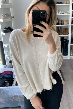 Raw Hem Sweater thumbnail 3
