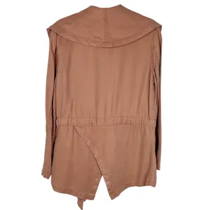 NEW Max Jeans Lightweight Belted Shawl Collar Jacket M Light Almond Tan thumbnail 6