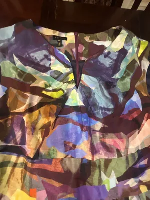 Escada Abstract Watercolor Print Sleeveless Sheath Dress thumbnail 7