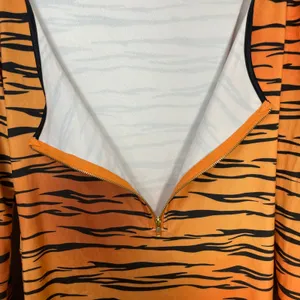 Spirit Catsuit Halloween Costume Tiger Bodysuit ONLY Adult Women Size Large Tail thumbnail 10