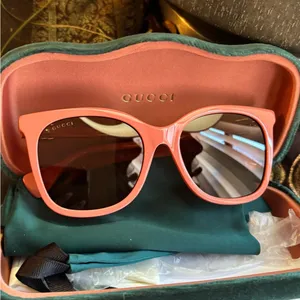 Authentic GUCCI 54 cat eye square Acetate logo sunglasses thumbnail 15