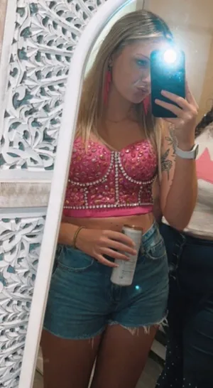 Lydia USA bedazzled crop top Pink thumbnail 2