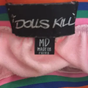 Dolls Kill Pink Terrycloth Patch Bandeau Tube Top Medium thumbnail 5
