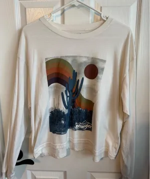 Wrangler‎ T-shirt All Terrain Gear Desert Graphic Long Sleeve Western Boho Small thumbnail 1