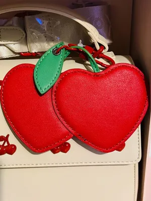 🍒👜BETSEY JOHNSON Cherry Top Handle Crossbody with Cherry Charm Chalk (Cream) Red thumbnail 6