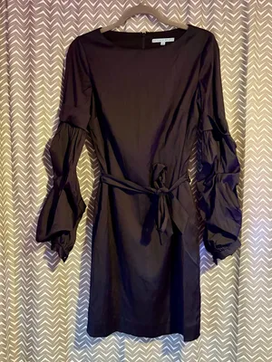 Antonio Melani | Theo Ruffle Black Dress, size 2 thumbnail 3