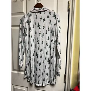 The Royal Standard Champagne Christmas‎ Tree Sleep Shirt Nightgown Small White thumbnail 3