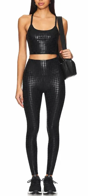 Beyond Yoga Houndstooth Matching Set 2PC Leggings Crop Tank Small Athleisure Y2K thumbnail 1