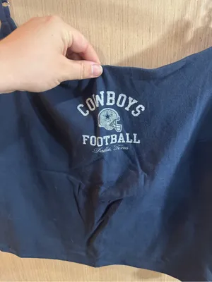 Abercrombie & Fitch Navy NFL Dallas Cowboys Football Cropped Tank Top Size XXL thumbnail 2