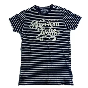 Vintage Wrangler Women's Blue And White American Indigo Size Small. thumbnail 1